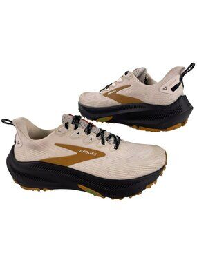Brooks Ghost Trail Running Shoes Coconut/Black/Coyote Size 8.5 Medium Cushion Li